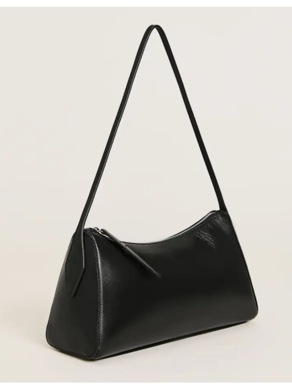 Reformation Hannah black leather shoulder bag